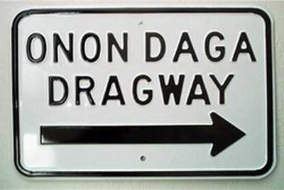 Onondaga Dragway - Sign (newer photo)
